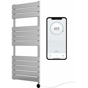 MANISSA Richmond WiFi Smart Electric Heated Towel Rail Chrome Flat Panel 500mm W x 1200mm H MANISSA Richmond WiFi Smart Electric Heated Towel Rail Chrome Flat Panel 500mm W x 1200mm H