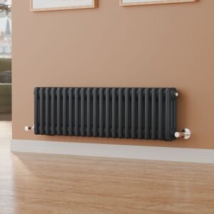 S'afielina - Traditional Radiator Central Heating Rads Cast Iron Style 3 Column Horizontal Anthracite 300x1000mm S'afielina - Traditional Radiator Central Heating Rads Cast Iron Style 3 Column Horizontal Anthracite 300x1000mm