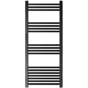 BALTERLEY Straight Heated Heated Towel Rail Radiator, 811W, 600 x 1200mm, Matt Black BALTERLEY Straight Heated Heated Towel Rail Radiator, 811W, 600 x 1200mm, Matt Black