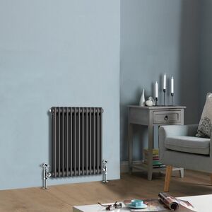 NRG - Traditional 2 Column Horizontal Central Heating Cast Iron Style Rads Anthracite 600 x 605mm NRG - Traditional 2 Column Horizontal Central Heating Cast Iron Style Rads Anthracite 600 x 605mm