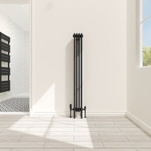 NRG - Traditional 4 Column Radiator Cast Iron Style Heating Rads Vertical Black 1500x200mm NRG - Traditional 4 Column Radiator Cast Iron Style Heating Rads Vertical Black 1500x200mm