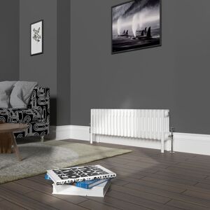 NRG - Traditional 4 Column Radiator Cast Iron Style Heating Rads Horizontal White 300x1010mm NRG - Traditional 4 Column Radiator Cast Iron Style Heating Rads Horizontal White 300x1010mm