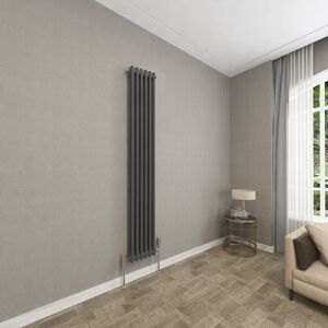 SKY Traditional Cast Iron Style Radiator Vertical 2 Column Anthracite 1800x290mm SKY Traditional Cast Iron Style Radiator Vertical 2 Column Anthracite 1800x290mm