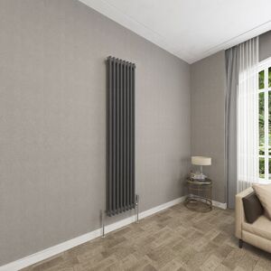 SKY - Traditional Cast Iron Style Radiator Vertical 2 Column Anthracite 1800x380mm SKY - Traditional Cast Iron Style Radiator Vertical 2 Column Anthracite 1800x380mm