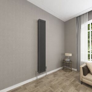 SKY - Traditional Cast Iron Style Radiator Vertical 3 Column Anthracite 1800x290mm SKY - Traditional Cast Iron Style Radiator Vertical 3 Column Anthracite 1800x290mm