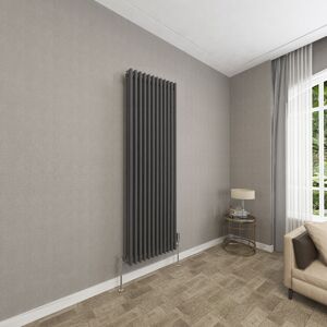 SKY - Traditional Cast Iron Style Radiator Vertical 3 Column Anthracite 1800x560mm SKY - Traditional Cast Iron Style Radiator Vertical 3 Column Anthracite 1800x560mm