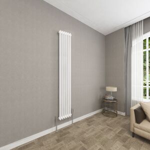 SKY Traditional Cast Iron Style Radiator Vertical 2 Column White 1800x290mm SKY Traditional Cast Iron Style Radiator Vertical 2 Column White 1800x290mm
