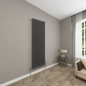 SKY - Traditional Cast Iron Style Radiator Vertical 2 Column Anthracite 1800x560mm SKY - Traditional Cast Iron Style Radiator Vertical 2 Column Anthracite 1800x560mm