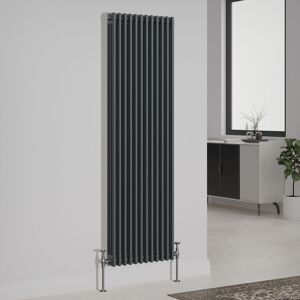 NRG Traditional Cast Iron Style Radiator 1800x562mm Vertical 3 Column Anthracite NRG Traditional Cast Iron Style Radiator 1800x562mm Vertical 3 Column Anthracite