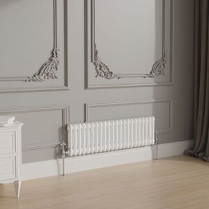 NRG - White Traditional Cast Iron Style Radiator Central Heating Rads Horizontal 2 Column 300x1010mm NRG - White Traditional Cast Iron Style Radiator Central Heating Rads Horizontal 2 Column 300x1010mm