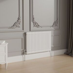 NRG - White Traditional Cast Iron Style Radiator Central Heating Rads Horizontal 2 Column 600x830mm NRG - White Traditional Cast Iron Style Radiator Central Heating Rads Horizontal 2 Column 600x830mm