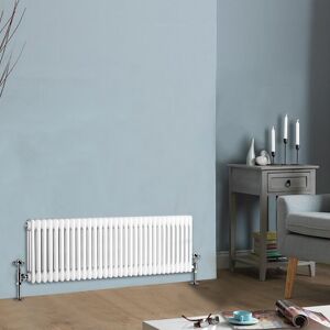 NRG - White Traditional Cast Iron Style Radiator Central Heating Rads Horizontal 3 Column 300x1460mm NRG - White Traditional Cast Iron Style Radiator Central Heating Rads Horizontal 3 Column 300x1460mm