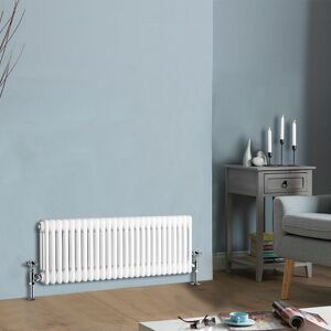 NRG - White Traditional Cast Iron Style Radiator Central Heating Rads Horizontal 3 Column 300x1190mm NRG - White Traditional Cast Iron Style Radiator Central Heating Rads Horizontal 3 Column 300x1190mm
