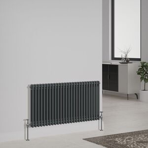NRG - Traditional Cast Iron Style Radiator 600x1190mm Horizontal 2 Column Anthracite NRG - Traditional Cast Iron Style Radiator 600x1190mm Horizontal 2 Column Anthracite