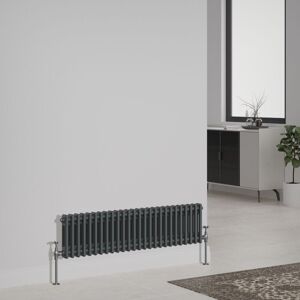 NRG - Cast Iron Style Radiator Traditional Anthracite Central Heating Rads Horizontal 2 Column 300x1190mm NRG - Cast Iron Style Radiator Traditional Anthracite Central Heating Rads Horizontal 2 Column 300x1190mm