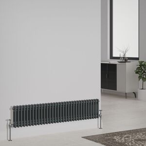 NRG - Cast Iron Style Radiator Traditional Anthracite Central Heating Rads Horizontal 2 Column 300x1460mm NRG - Cast Iron Style Radiator Traditional Anthracite Central Heating Rads Horizontal 2 Column 300x1460mm