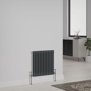 NRG - Cast Iron Style Radiator Traditional Anthracite Central Heating Rads Horizontal 2 Column 600x605mm NRG - Cast Iron Style Radiator Traditional Anthracite Central Heating Rads Horizontal 2 Column 600x605mm