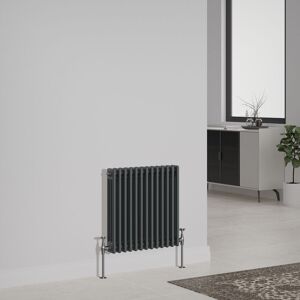 NRG - Cast Iron Style Radiator Traditional Anthracite Central Heating Rads Horizontal 3 Column 600x607mm NRG - Cast Iron Style Radiator Traditional Anthracite Central Heating Rads Horizontal 3 Column 600x607mm