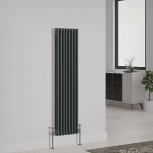 NRG - Cast Iron Style Radiator Traditional Anthracite Central Heating Rads Vertical 3 Column 1500x382mm NRG - Cast Iron Style Radiator Traditional Anthracite Central Heating Rads Vertical 3 Column 1500x382mm