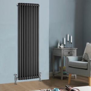 NRG - Cast Iron Style Radiator Traditional Anthracite Central Heating Rads Vertical 2 Column 1800x470mm NRG - Cast Iron Style Radiator Traditional Anthracite Central Heating Rads Vertical 2 Column 1800x470mm