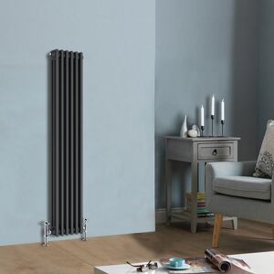 NRG - Traditional Cast Iron Style Radiator Vertical Triple Column Rads Anthracite 1500 x 290mm NRG - Traditional Cast Iron Style Radiator Vertical Triple Column Rads Anthracite 1500 x 290mm