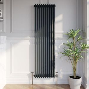 Duratherm - Anthracite Traditional Colosseum Vertical Column Radiator 1600 x 470mm Double Duratherm - Anthracite Traditional Colosseum Vertical Column Radiator 1600 x 470mm Double