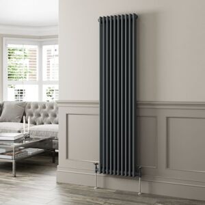 Duratherm - Anthracite Traditional Colosseum Vertical Column Radiator 1800 x 470mm Double Duratherm - Anthracite Traditional Colosseum Vertical Column Radiator 1800 x 470mm Double