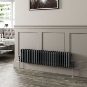 GALIFLO 300 x 1190mm Triple Horizontal Traditional Colosseum Anthracite Column Radiator GALIFLO 300 x 1190mm Triple Horizontal Traditional Colosseum Anthracite Column Radiator