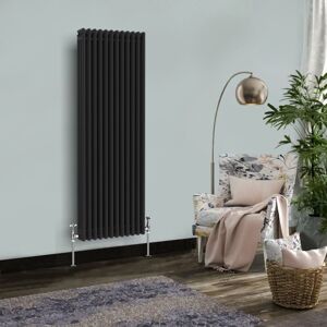 NRG - Traditional Radiator Cast Iron Style Radiator 3 Column Black 1500 x 560mm NRG - Traditional Radiator Cast Iron Style Radiator 3 Column Black 1500 x 560mm
