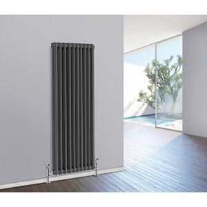 NRG - Traditional Cast Iron Style Radiator Vertical 2 Column Anthracite 1500 x 470mm NRG - Traditional Cast Iron Style Radiator Vertical 2 Column Anthracite 1500 x 470mm