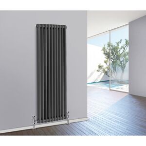 NRG - Traditional Radiator Cast Iron Style Radiator 2 Column Anthracite 1800 x 470mm NRG - Traditional Radiator Cast Iron Style Radiator 2 Column Anthracite 1800 x 470mm