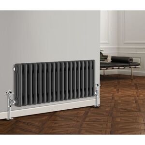 NRG - Traditional Cast Iron Style Radiator Horizontal 3 Column Anthracite 300 x 830mm NRG - Traditional Cast Iron Style Radiator Horizontal 3 Column Anthracite 300 x 830mm