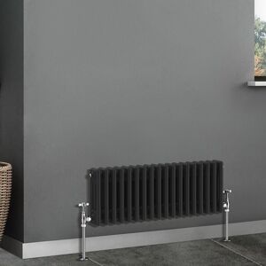 NRG - Traditional Radiator Cast Iron Style Radiator 3 Column Black 300x832mm NRG - Traditional Radiator Cast Iron Style Radiator 3 Column Black 300x832mm