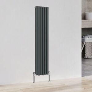 NRG - Vertical Tall Upright Oval Column Designer Radiator Central Heating Rads Double 1800x354mm Anthracite NRG - Vertical Tall Upright Oval Column Designer Radiator Central Heating Rads Double 1800x354mm Anthracite