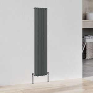 NRG - Vertical Tall Upright Oval Column Designer Radiator Central Heating Rads Single 1800x354mm Anthracite NRG - Vertical Tall Upright Oval Column Designer Radiator Central Heating Rads Single 1800x354mm Anthracite