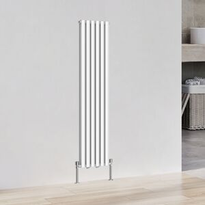 NRG - Vertical Tall Upright Oval Column Designer Radiator Central Heating Rads Double 1800x354mm White NRG - Vertical Tall Upright Oval Column Designer Radiator Central Heating Rads Double 1800x354mm White