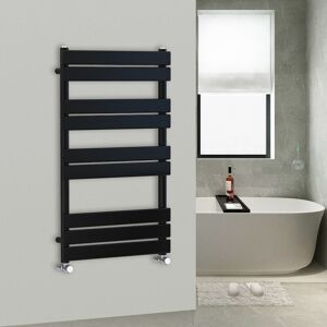 Warmehaus - 1000x600mm Flat Panel Heated Towel Rail Central Heating Towel Warmer for Bathroom Kitchen Black Warmehaus - 1000x600mm Flat Panel Heated Towel Rail Central Heating Towel Warmer for Bathroom Kitchen Black