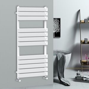 Warmehaus - 1200x600mm Flat Panel Heated Towel Rail Central Heating Towel Warmer for Bathroom Kitchen White Warmehaus - 1200x600mm Flat Panel Heated Towel Rail Central Heating Towel Warmer for Bathroom Kitchen White