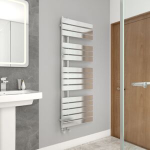 Warmehaus - 1380x500mm Flat Panel Bathroom Heated Towel Rail Radiator Chrome Warmehaus - 1380x500mm Flat Panel Bathroom Heated Towel Rail Radiator Chrome