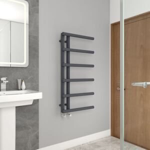 Warmehaus - 988x500mm Designer Bathroom Heated Towel Rail Radiator Grey Warmehaus - 988x500mm Designer Bathroom Heated Towel Rail Radiator Grey