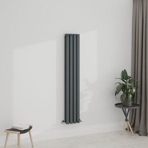 Warmehaus - Anthracite 1600x270mm Radiator Double Grey Flat Panel Warmehaus - Anthracite 1600x270mm Radiator Double Grey Flat Panel