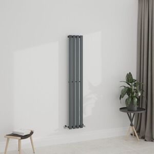 Warmehaus - Anthracite 1600x270mm Radiator Single Grey Flat Panel Warmehaus - Anthracite 1600x270mm Radiator Single Grey Flat Panel
