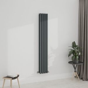 Warmehaus - Anthracite 1800x270mm Radiator Double Grey Flat Panel Warmehaus - Anthracite 1800x270mm Radiator Double Grey Flat Panel