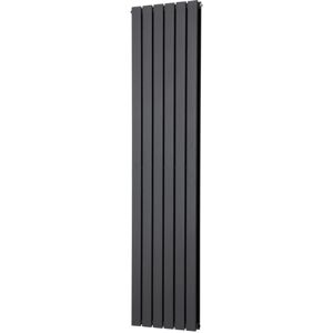 Warmehaus - Anthracite Radiator Flat Panel Vertical Double Column Radiators 1800x408mm Warmehaus - Anthracite Radiator Flat Panel Vertical Double Column Radiators 1800x408mm