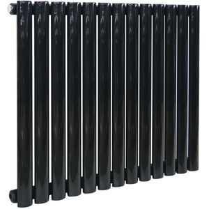 Warmehaus - Black Oval Radiator Horizontal Single Panel 600x767mm Warmehaus - Black Oval Radiator Horizontal Single Panel 600x767mm
