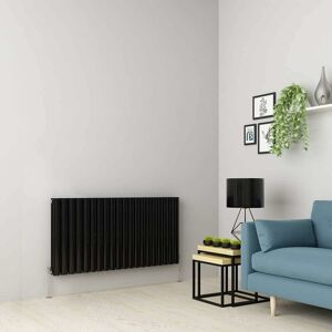 Warmehaus Black Oval Radiator Horizontal Double Panel 600x1180mm Warmehaus Black Oval Radiator Horizontal Double Panel 600x1180mm