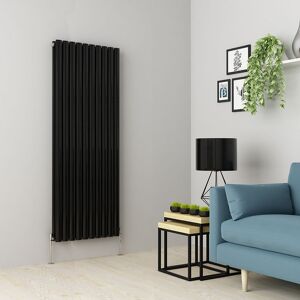 Warmehaus Black Oval Radiator Vertical Double Panel 1600x590mm Warmehaus Black Oval Radiator Vertical Double Panel 1600x590mm