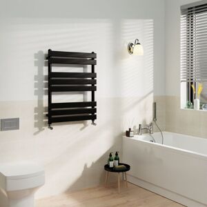 Warmehaus - Black Flat Panel Heated Towel Rail Radiator Bathroom 800x600mm Warmehaus - Black Flat Panel Heated Towel Rail Radiator Bathroom 800x600mm