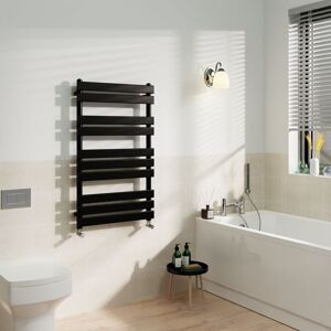 Warmehaus - Black Flat Panel Heated Towel Rail Radiator Bathroom 1000x600mm Warmehaus - Black Flat Panel Heated Towel Rail Radiator Bathroom 1000x600mm