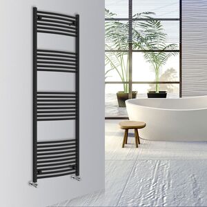 Warmehaus - Curved Bathroom Heated Towel Rail 1800x600mm Black Warmehaus - Curved Bathroom Heated Towel Rail 1800x600mm Black